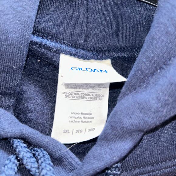 Gildan 3XL New England Patriots Hoodie Sweatshirt Men's Navy Blue Goat - Picture 3 of 5